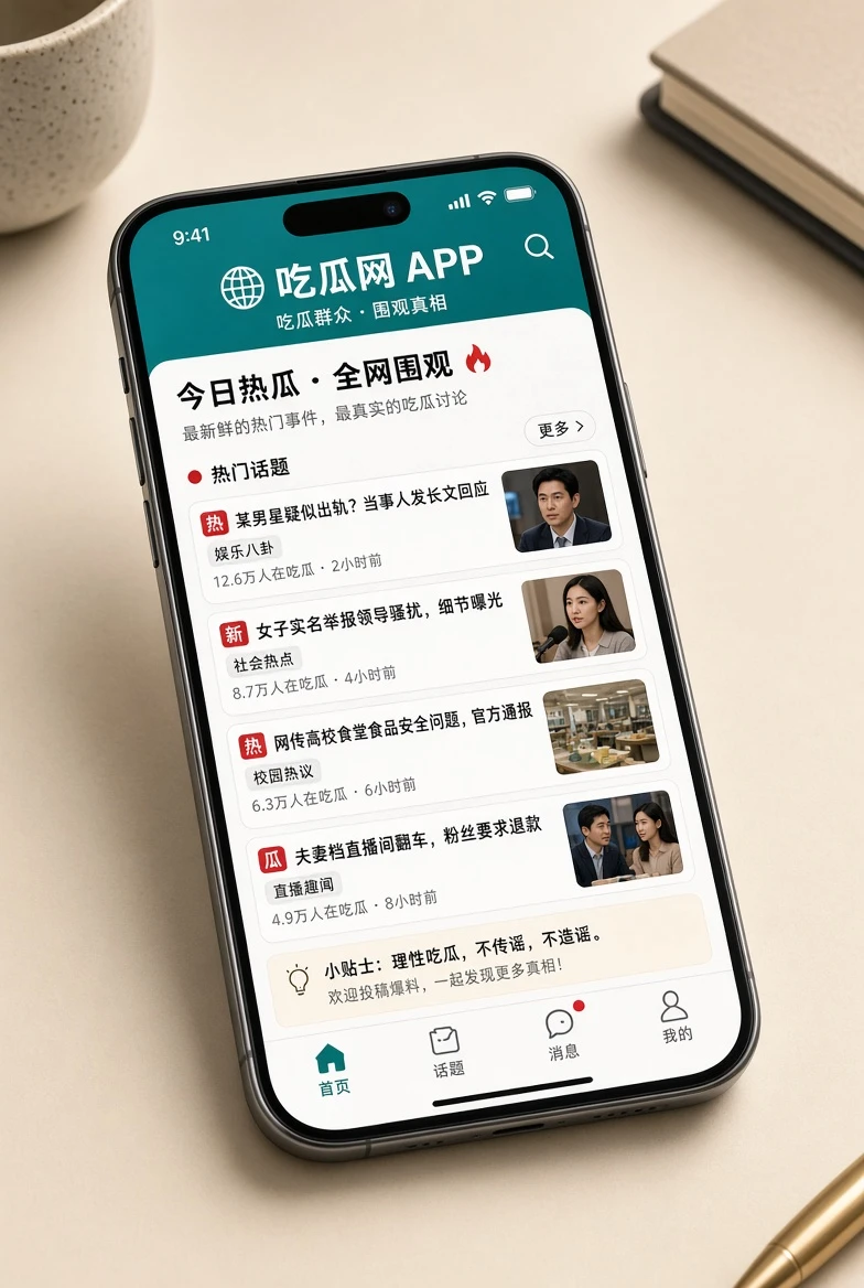 吃瓜网移动应用阅读展示