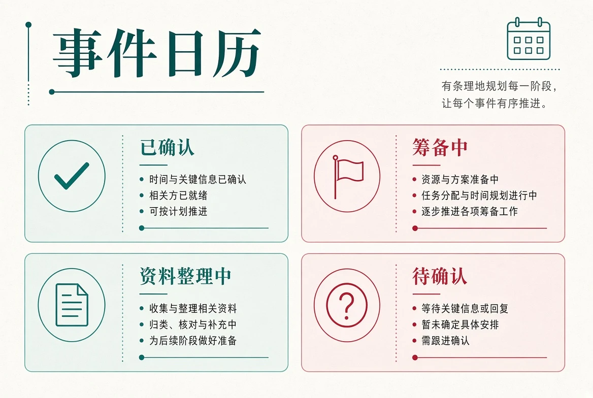 娱乐活动状态日历画面